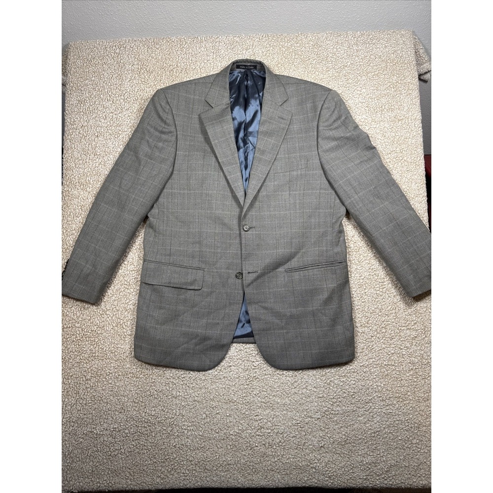 Vintage Pendleton Blazer Mens 42 Short Gray Glen Plaid Wool Sport Coat Jacket